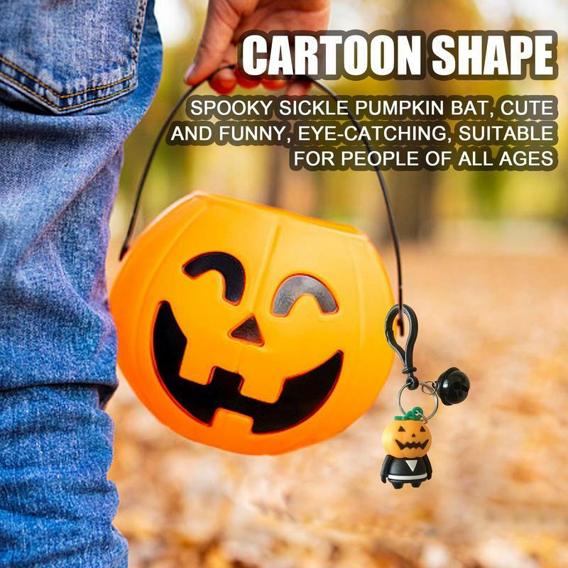 LLavero de fantasma de película de terror de Halloween, llavero aterrador de payaso fantasma, accesorios de campana pequeña de Halloween
