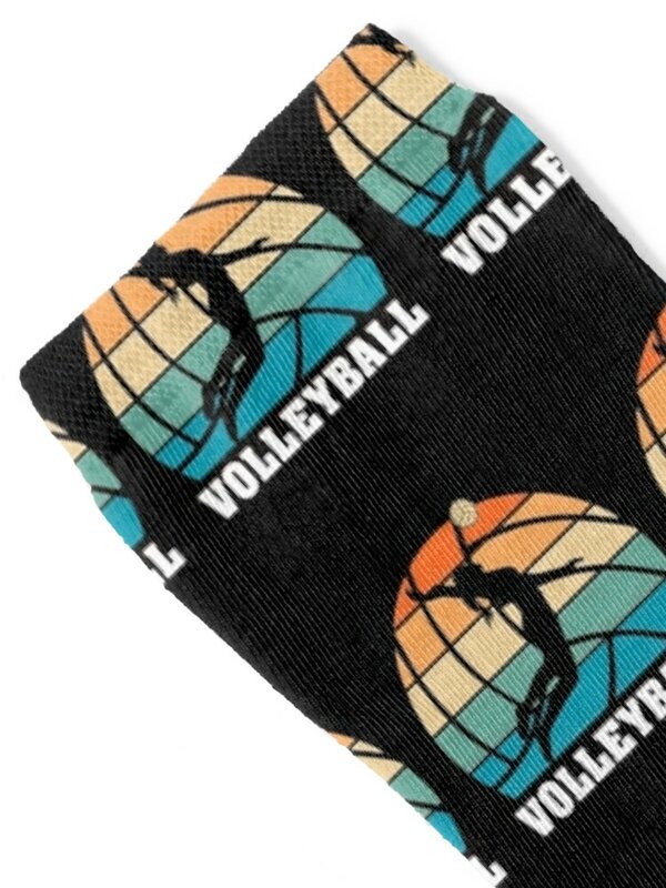Retro vintage volleyball sunset for the beach game Socks shoes cycling Running sheer Socks Female Men's