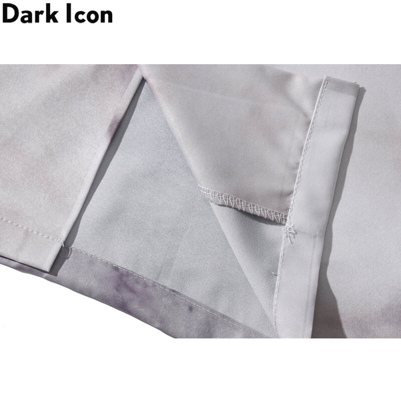 Dark Icon – chemise hawaïenne à manches courtes pour hommes, Vintage, streetwear, matière fine, été
