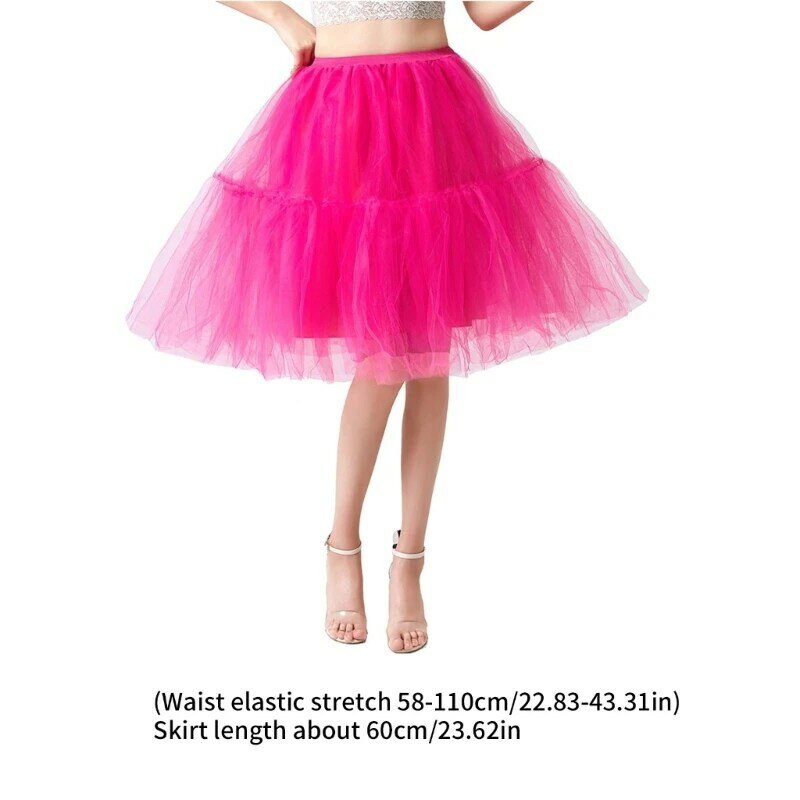 Женская многослойная плиссированная юбка из тюля Танцевальная юбка-пачка Пышная юбка Уличная одежда N7YD