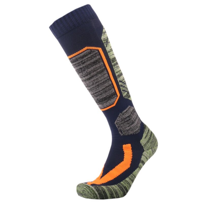 1 пара хлопковых спортивных лыжных носков, поглощающие пот дышащие спортивные носки, амортизирующие теплые носки для альпинизма