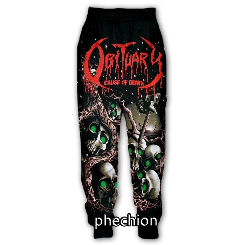 Phechion nuovi uomini/donne Obituary Rock stampa 3D abbigliamento manica lunga moda felpa con cappuccio Sport pantaloni Casual Z151