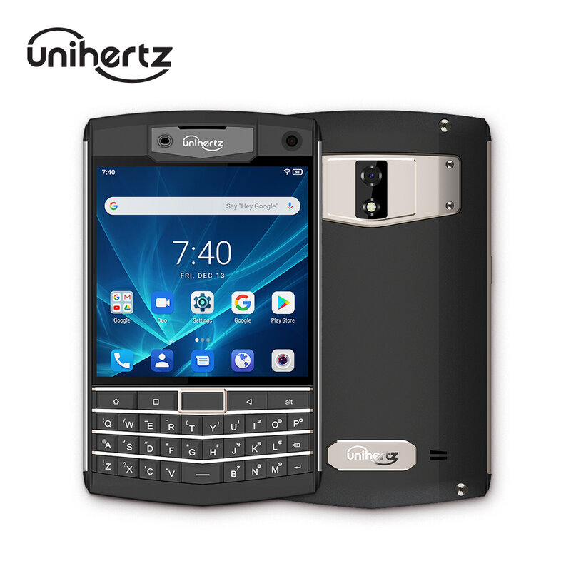 Unihertz Titan ทนทาน QWERTY สมาร์ทโฟน Android 10 6GB 128GB ปลดล็อกโทรศัพท์สมาร์ทสีดำ