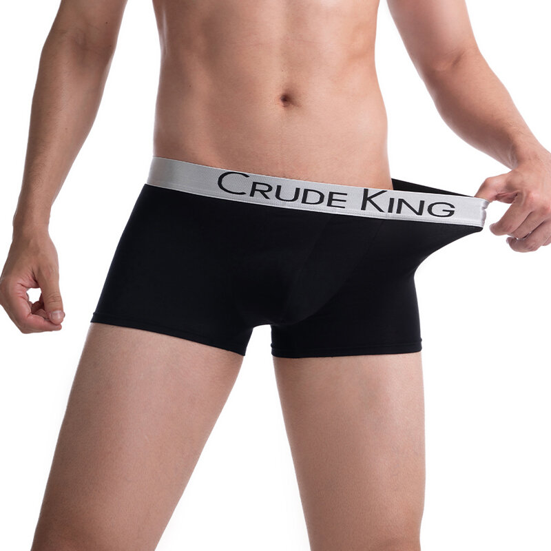 Carta impressão respirável Boxer Shorts dos homens, roupa interior masculina, cuecas sexy, calcinha flexível, 5pcs por lote
