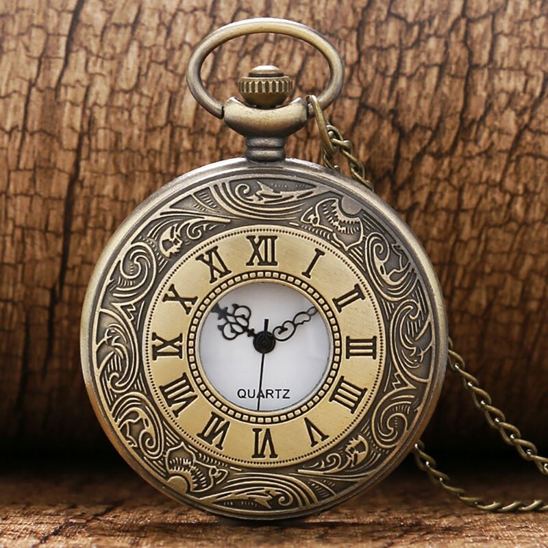 Relógio de bolso de quartzo do vintage masculino relogio pingente colar corrente lazer relógio de presente masculino