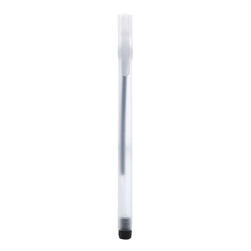 Creative Simple Transparent Frosted Gel Pen 0.5mm Black/Red/Blue Refills Refillable School Capacity Large Office Stationery P8X7