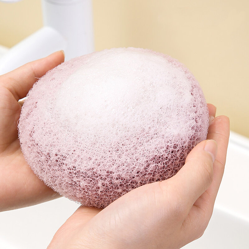 Round Soft Mesh Handheld Bath Sponge Balls Cleaning Brush Shower Body Cleaner Exfoliat Scrubbers Bath Ball Bathroom Accessories