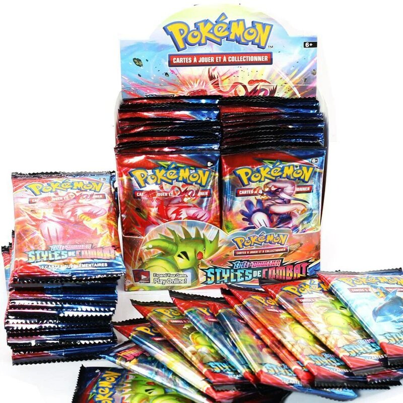 Pokémon Energy Shining Card Game, Cartões de Coleção de Negociação, Evoluções, Inglês, Francês, Espanhol Brinquedos, Presente, 40Pcs