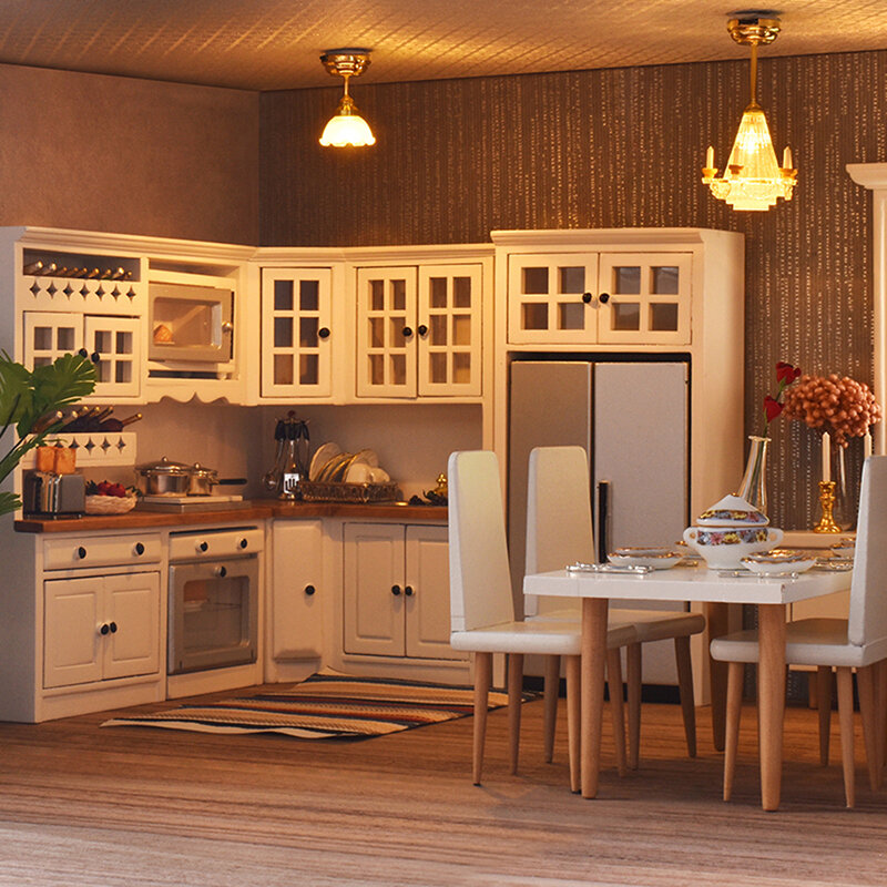 Casa de bonecas simulação em miniatura marrom casca de madeira maciça piso modelo diy acessórios decoração da casa de boneca