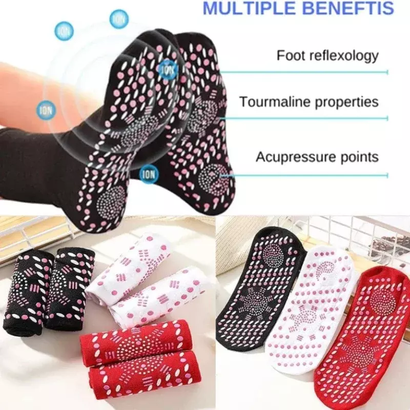 5-1 paia di calzini per la salute dimagranti in tormalina autoriscaldanti muslimex calzini autoriscaldanti massaggio ai piedi calzino termoterapeutico nuovo