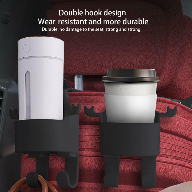 Headrest Cup Holder Automotive Headrest Multifunction Drink Holder Wear-Resistant Cup Holder For Clothes Bags Universal Hook