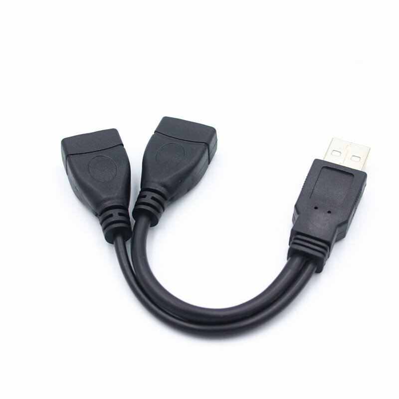 Кабель-удлинитель с 1 штекером на 2 гнезда USB 2,0, кабель для передачи данных, адаптер питания, конвертер, разветвитель, кабель USB 2,0, 15/30 см