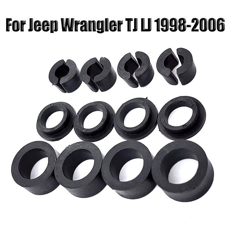 12pcs Plastic Car Accessories Front Seat Support Bushings & Wobbly Loose Seat Fix For Jeep TJ LJ 1998-2006 Direct Replacement