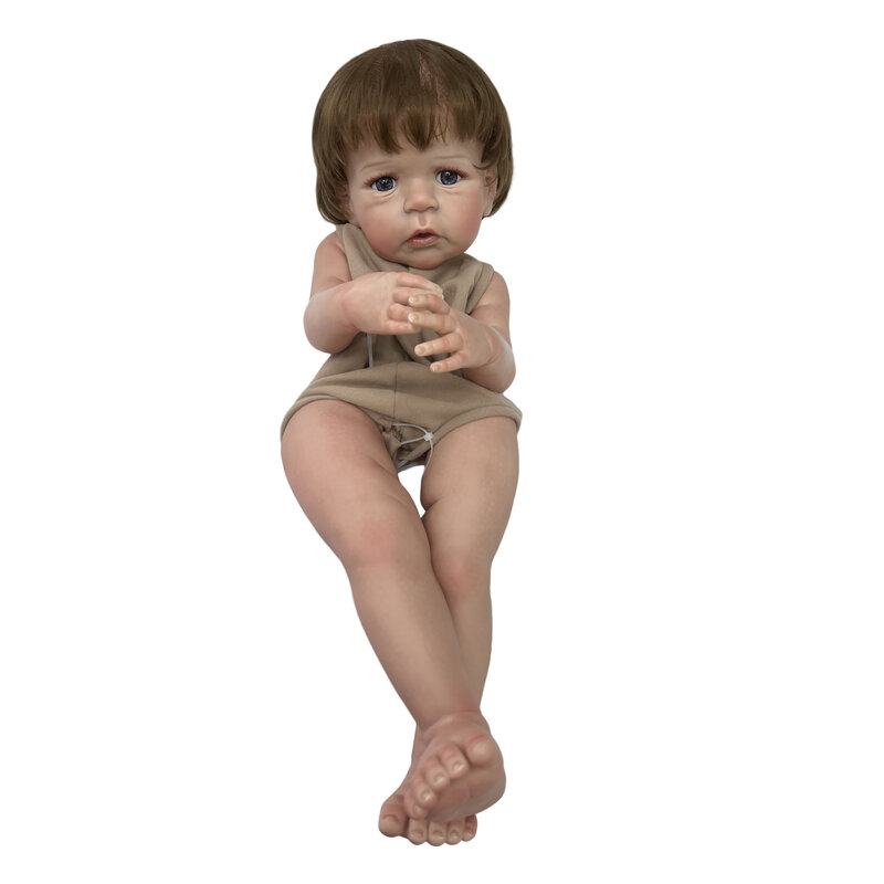 25-26 Polegada Sandie Un/Painted Bebe Doll Kits Reborn Doll Unassembly Kit boneca inacabada reborn sin pinar reborn doll kit
