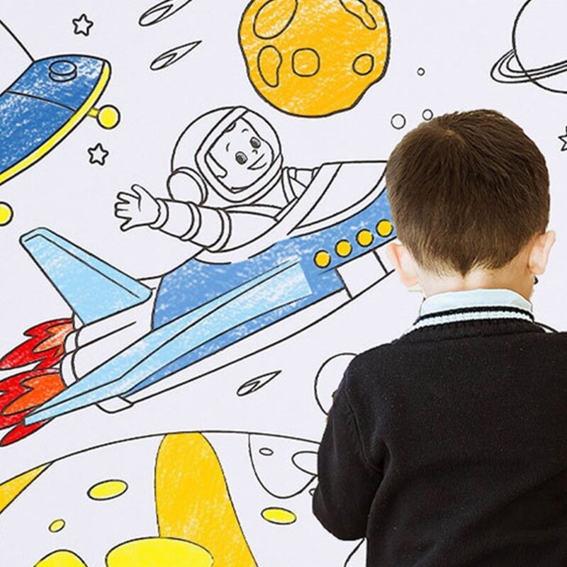 Papel pintura DIY para meninas e meninos Rolo papel para talentos artísticos infantis