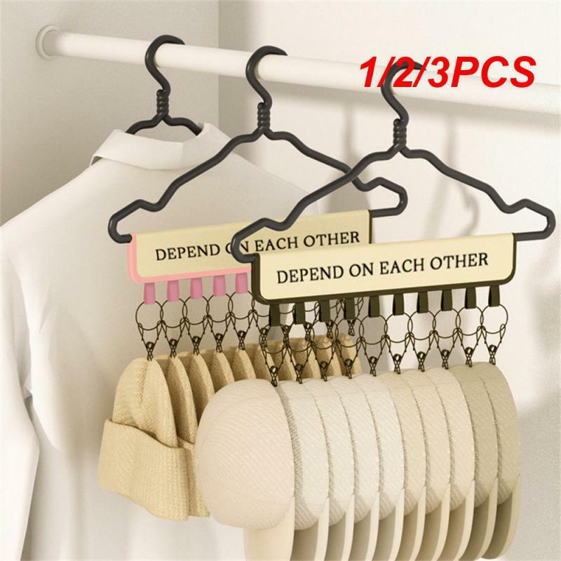 1/2/3PCS Multi Clip Hanger tessuto Non tessuto + ferro facile da usare stoccaggio porta cappelli da collezione regolabile di grande capacità