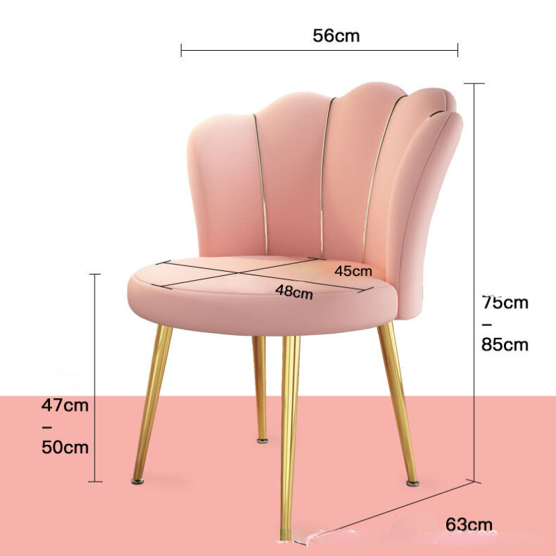Nordic Designer Home Dressing Chair, Poltrona Designer, Sala com encosto, Poltrona de moda, Salão, Household Essentials, 1Pc