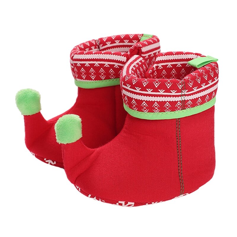Bebê infantil Christmas Snow Boots, Quente, Aconchegante, Fofos, Desenhos Animados Modelados, First Walker Shoes, Inverno