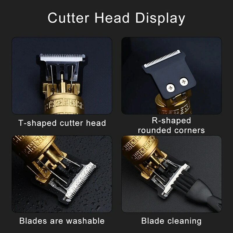 Aparador de cabelo elétrico sem fio profissional para homens, barbeador, máquina de corte, barbeiro haircut estilo clipper