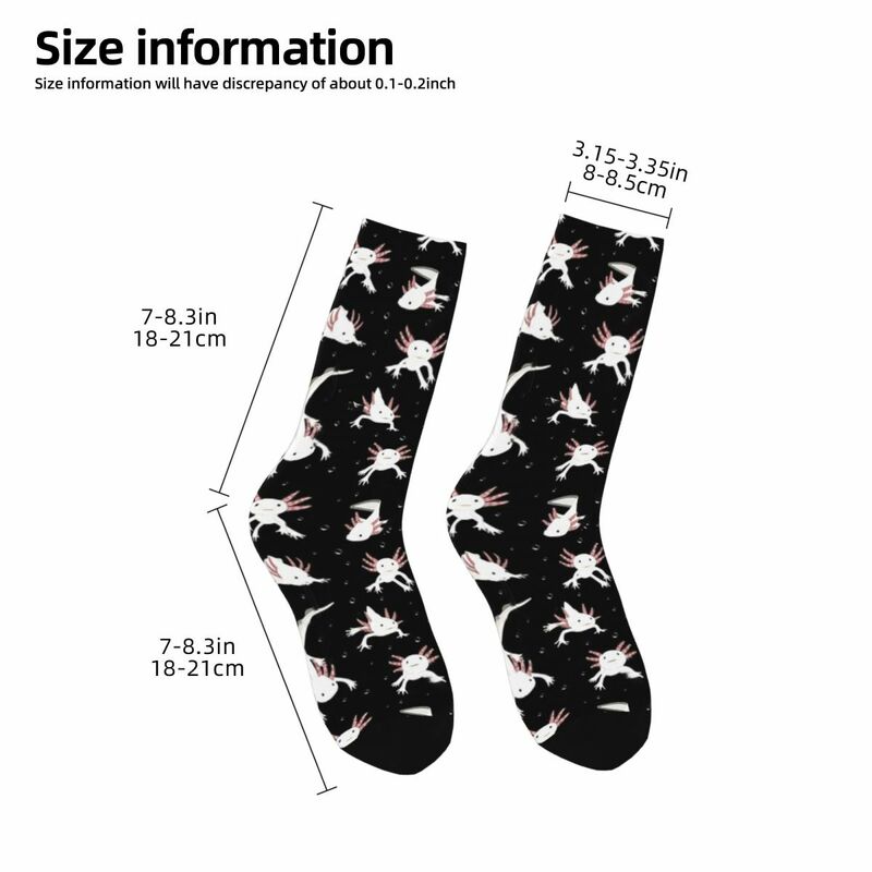 Axolotls-calcetines largos Harajuku para hombre y mujer, medias Súper suaves, accesorios para todas las estaciones, regalos Unisex