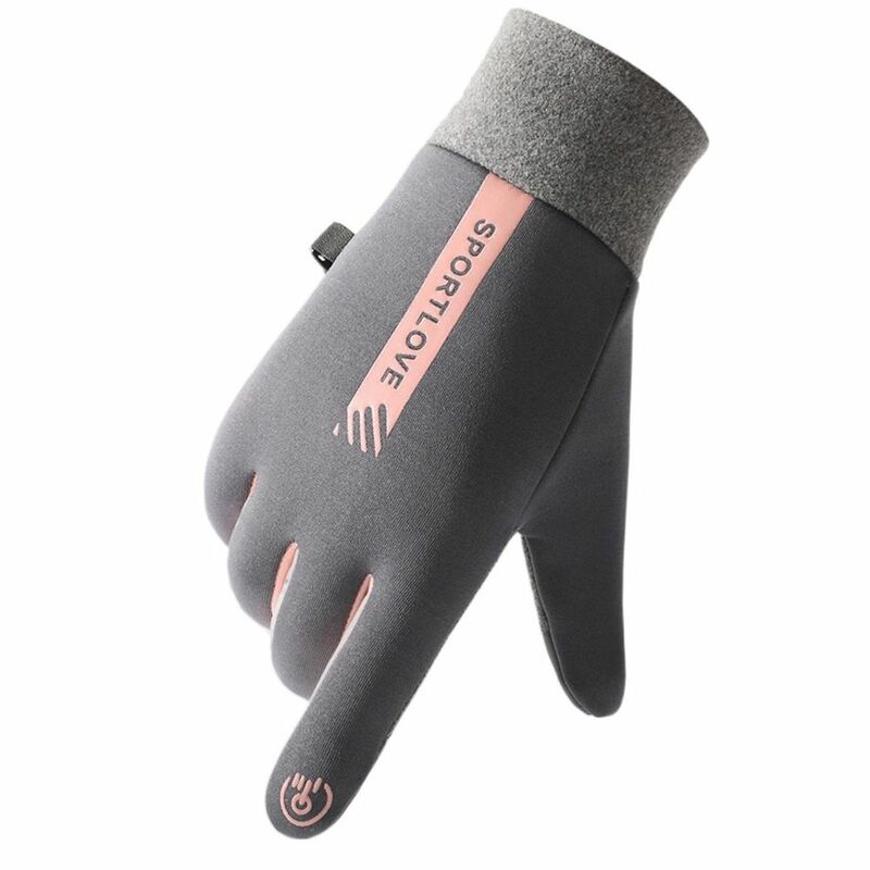Guantes de pantalla táctil impermeables para mujer, manoplas protectoras cálidas, antideslizantes, de dedo completo, para ciclismo