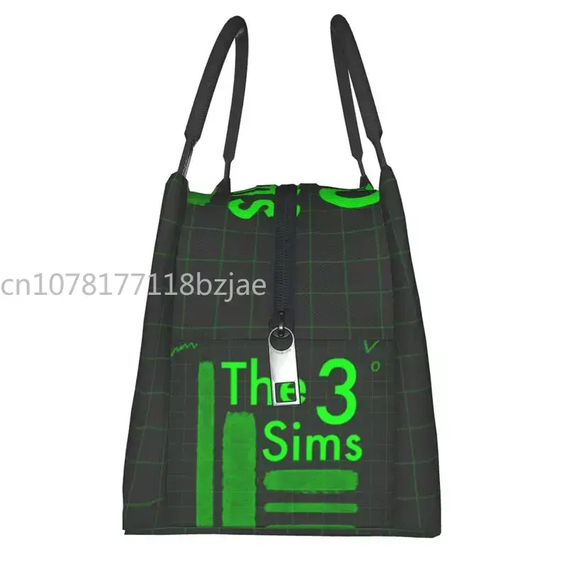 The Sims Plumbob kotak makan siang portabel wanita, tas makan siang isolasi panas pendingin makanan Game Video multifungsi untuk wanita
