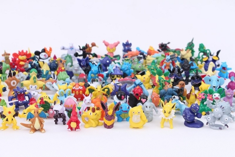 Caja de regalo de Pokémon para niños, Pikachu, regalo de Navidad, modelo de figura de acción, juguetes genuinos de Anime Psyduck, 24-144 piezas