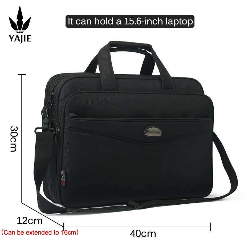 Teczka o dużej pojemności męska torba biznesowa 15.6 "torba na laptopa torby na ramię z płótna torebki torba na notebooka torby listonoszki