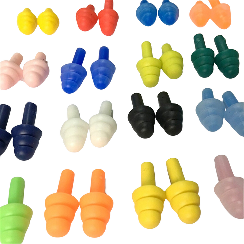20pcs Comfort Earplugs Noise Reduction Silicone Soft Ear Plugs Swimming Silicone Earplugs Protective For Sleep