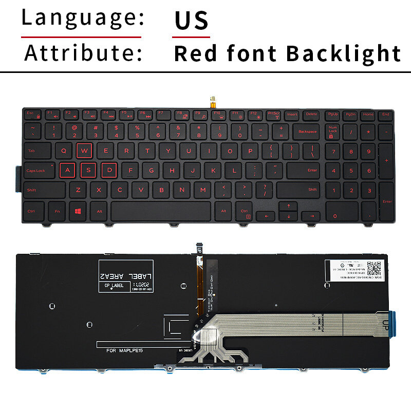 US keyboard For Dell Inspiron 15 5000 5758 5543 5548 5542 5552 5759 5551 5755 5555 5558 5557 5559 5577 5576 5748 5749 5545 5547