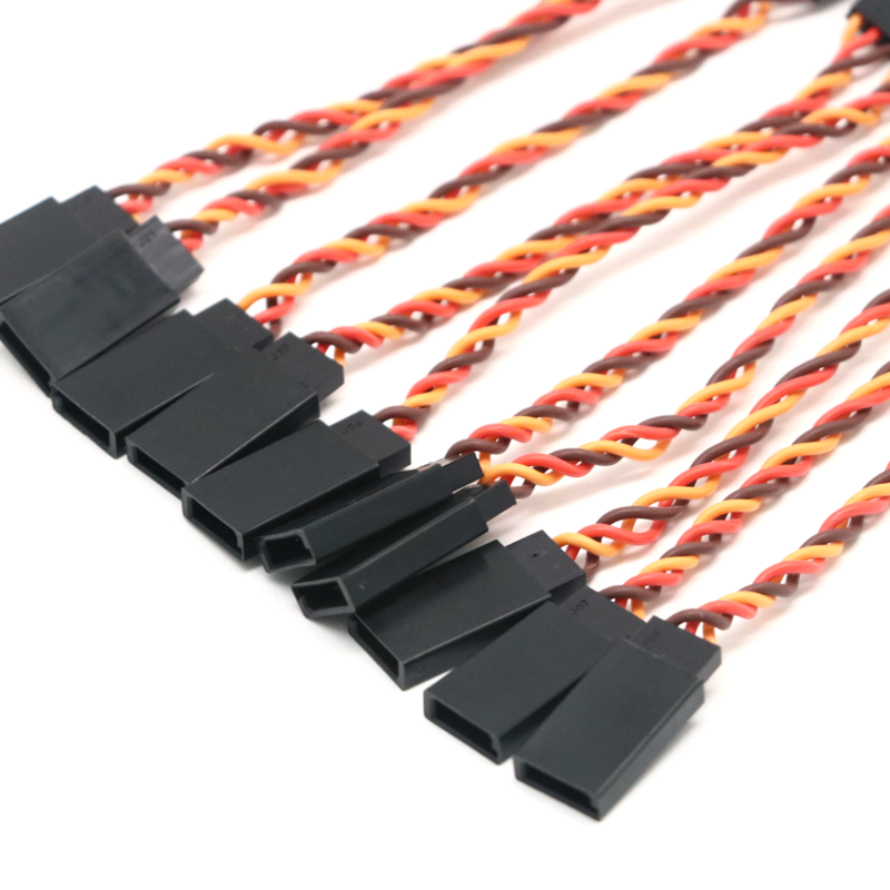 10pcs 10/15/30/50/100cm Servo Extension Cable 30 / 60core For Futaba JR Anti-interference Servo For RC Helicopter Part