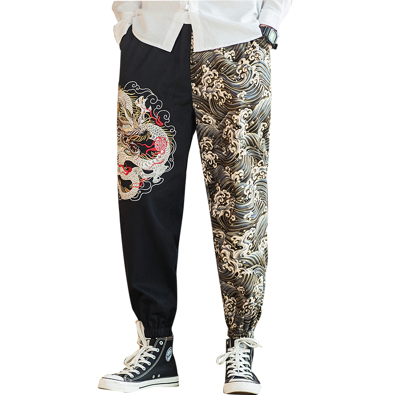 남성용 캐주얼 하렘 바지, 신축성 있는 허리, 느슨한 스웻팬츠 조거, 발목 길이 바지, 스트리트웨어 용수철
