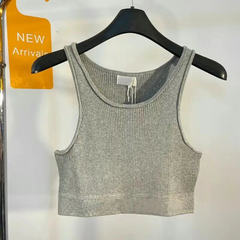 New Spring/Summer Tensi Lyocell Fiber Top Casual and Simple Lightweight Knitted Suspended Tank Top with Bottom
