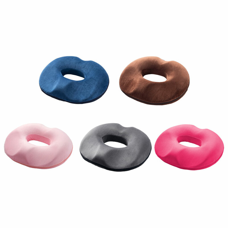 Подушка в форме пончика с хвостом для тех, кто болят хвост, легкая в мытье дышащая подушка на стул, розовая 45*40*8