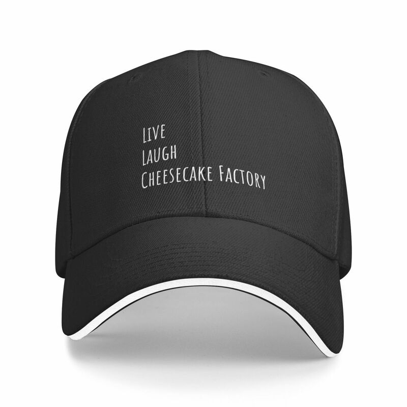 Baru hidup tertawa cheesefactory (hitam) topi bisbol topi Golf topi lucu topi matahari lucu untuk pria wanita
