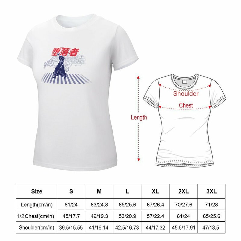 T-shirt das mulheres, roupas femininas, roupas femininas, o topo do mundo