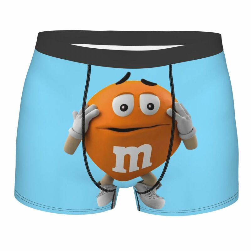Orange M Beans Boxer da uomo slip Boxer mutande altamente traspiranti pantaloncini con stampa di alta qualità Idea regalo