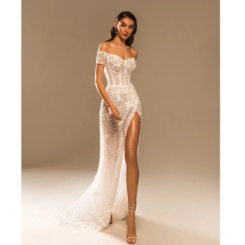 2024 Ramanda luksusowe suknie ślubne dla kobiet kochanie aplikacje z koralikami cekinowe suknie ślubne z cekinami Novia wykonane na zamówienie