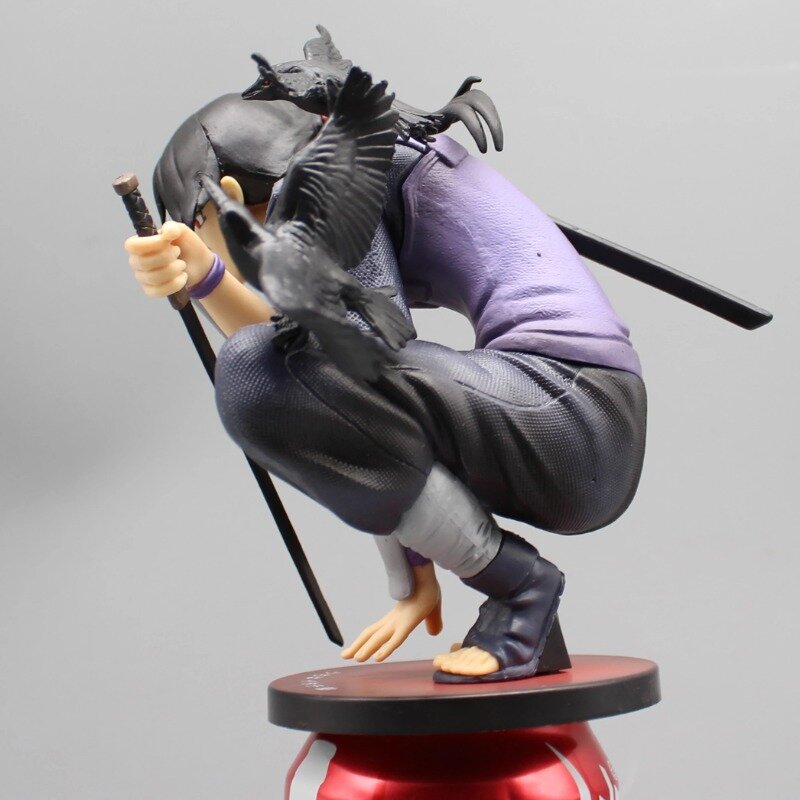 Tokoh Anime Naruto 15cm GK Uchiha Itachi patung Tsukuyomi gagak patung Pvc Action Figurine Koleksi Model mainan boneka hadiah