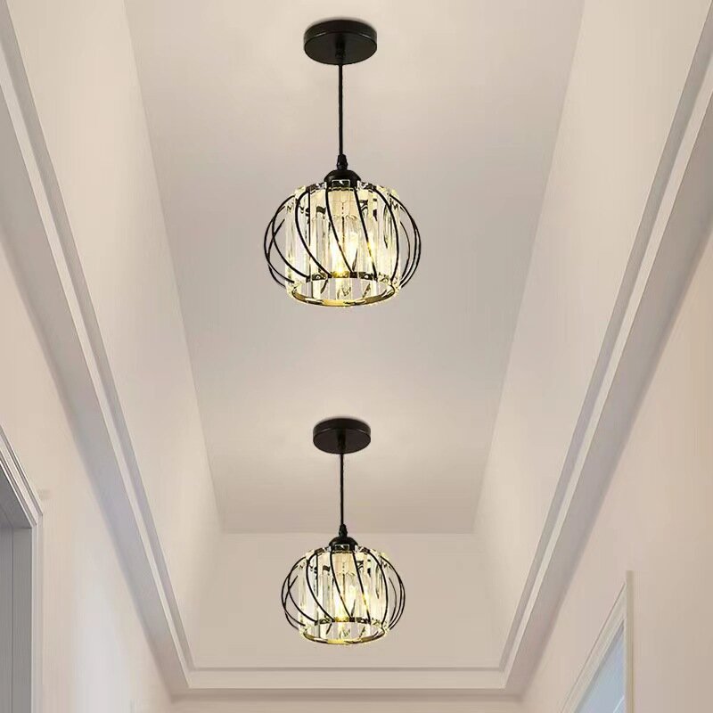 Nowoczesna kryształowa oświetlenie sufitowa oprawa oświetleniowa LED żyrandol do kuchni korytarz jadalnia salon lampa dekoracyjna domu