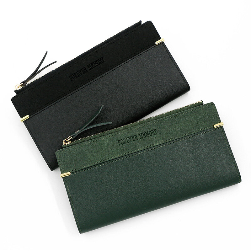 LAYRUSSI Long leather Wallet Women Business Card Holder Case Zipper/hasp Cellphone Bag 2022 Money clutch Bag Bank Holder Wallets