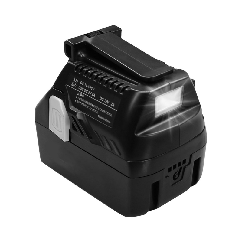 BSL1830 Power Bank adaptor USB untuk HITACHI BSL18UA (SA) 14.4 v-18 V baterai Lithium EBM1830 BSL1415 lampu LED dapat disesuaikan