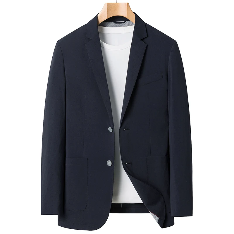 High-quality Handsome Men's Thin Suit Jacket Anti-wrinkle Free Ironing Young Business Leisure Spring and Autumn Ice Suit Jacket