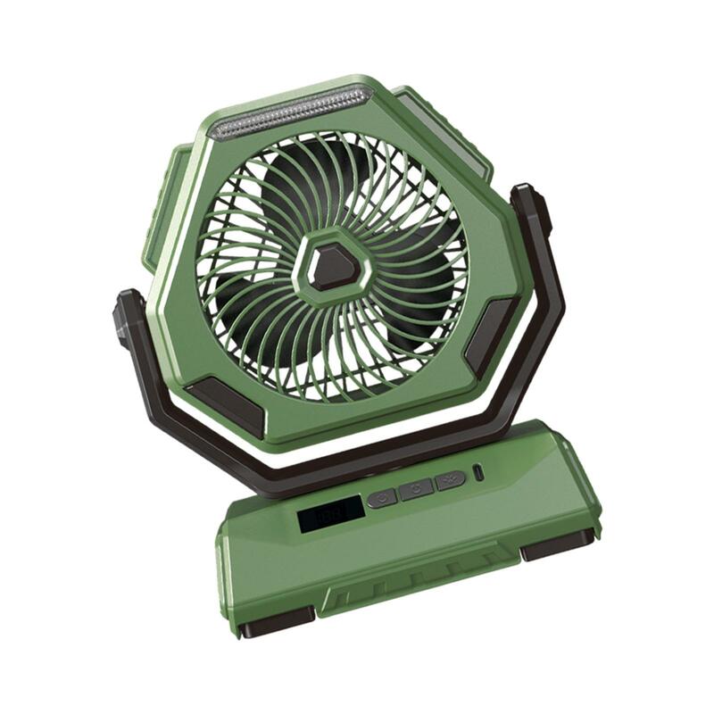 Camping Fan with LED Lantern Personal Desk Fan for Barbecue Fishing Outdoor