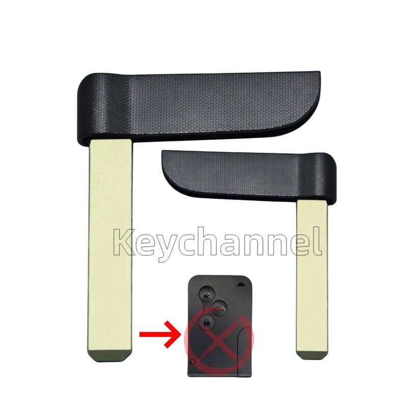 Keychannel-Blank Smart Car Key Blade, Keyless Remote, Inserção de emergência, Porta sobressalente, Renault Captur Clio, 5 pcs, 10pcs