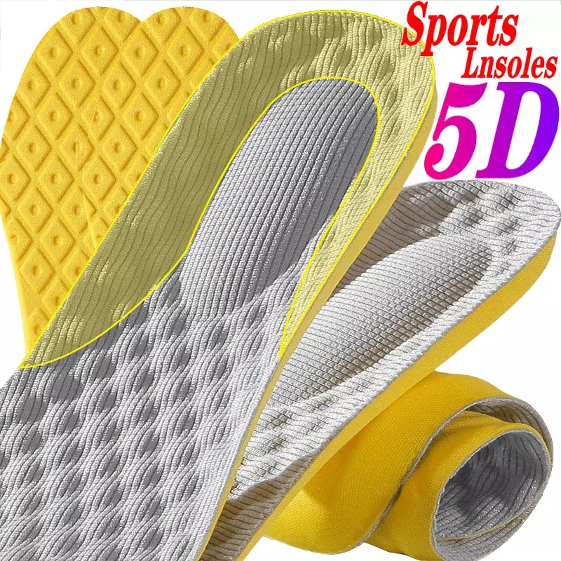 Palmilhas de látex respiráveis ortóticas para calçados esportivos, espuma de memória, suporte esportivo, cuidados com os pés, homens e mulheres