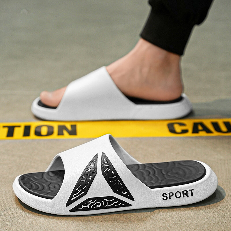 Men's sports slippers summer outdoor thick bottom wear-resistant simple home indoor non-slip slippers