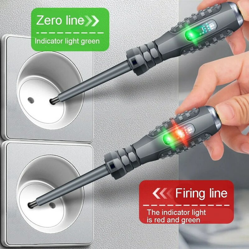 Tester di tensione digitale penna AC Test di induzione senza contatto matita rilevatore voltmetro indicatore cacciavite scanalato elettrico