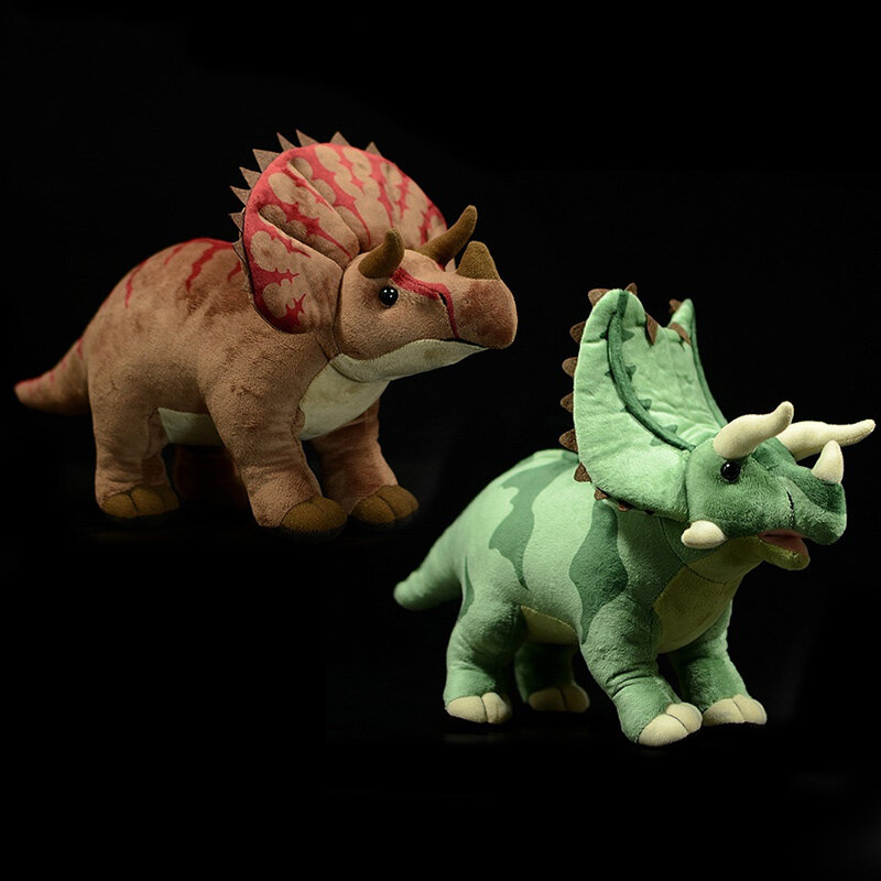 32/38cm hoge schattige levensechte triceratops vijfhoeken knuffels echte dinosaurus knuffel knuffel knuffel kind speelgoed
