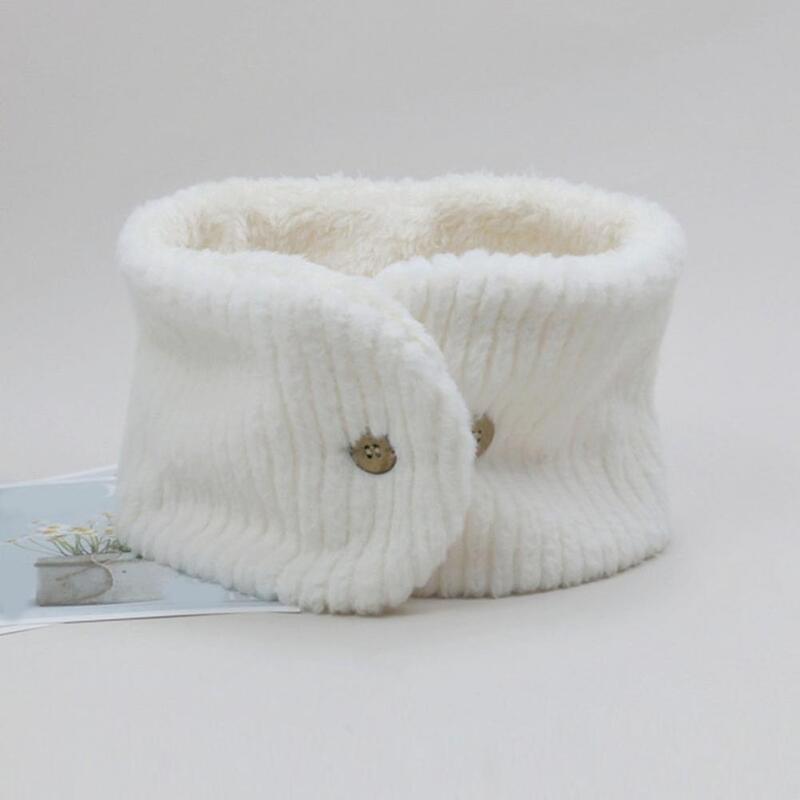 Bufanda de invierno Unisex para hombres y mujeres, calentador de cuello forrado de lana suave con cierre de botón para el clima, comodidad, moda